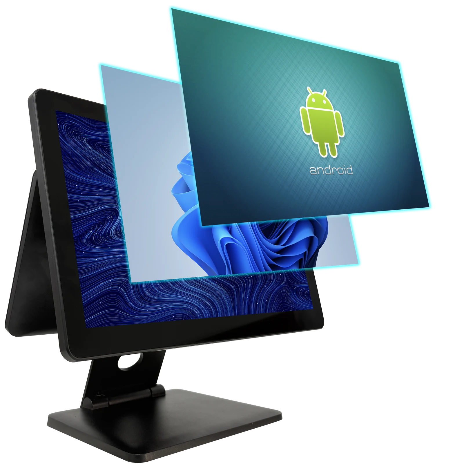 A9 dual-screen desktop POS supporting JINLINKE, Windows and Android systems